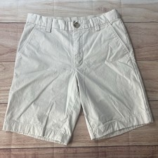 Vineyard Vines Kids Boys Cotton Summer Twill Club Shorts Khaki Adj Waist 7  Ins