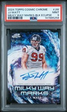 2024 Topps Cosmic Chrome #JW JJ Watt /10 Milkyway Marks - Blk Eclipse PSA 9
