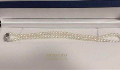 Mikimoto Perlenkette 5 5 6 0 mm 42 cm Silber Verschluss Neu mit Etui