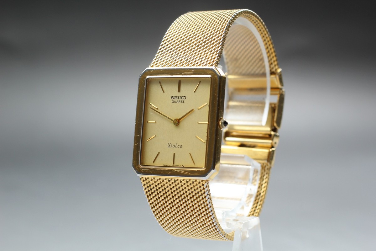 Vintage 1983 Exc+4 Seiko Dolce 7730-5000 SGP Gold Quartz