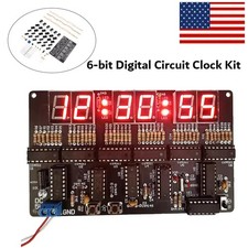 6-bit Digital Circuit Clock DIY Electronic Kit Electronic Clock Teaching Kit US