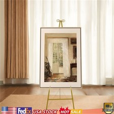 Gold Large Adjustable Floor Standing Easel for Wedding Display Metal Stand