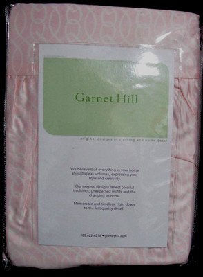 GARNET HILL 100% COTTON QUEEN SIZE TUCK IN BED SKIRT 18'' DROP  LIGHT PINK NEW