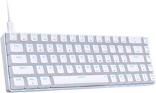 DIERYA T68SE 60 Gaming Mechanical Keyboard,Ultra Quiet Red Switch, white