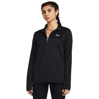 Under Armour Damen Tech 1/4 Zip Laufjacke Trainingspullover Schwarz/Grau 2XL