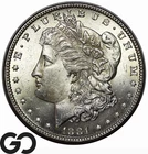 1881 Morgan Silver Dollar Coin, Choice BU++