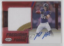 2018 Certified Freshman Fabric Signatures Mirror Red /149 Hayden Hurst Auto 2k3