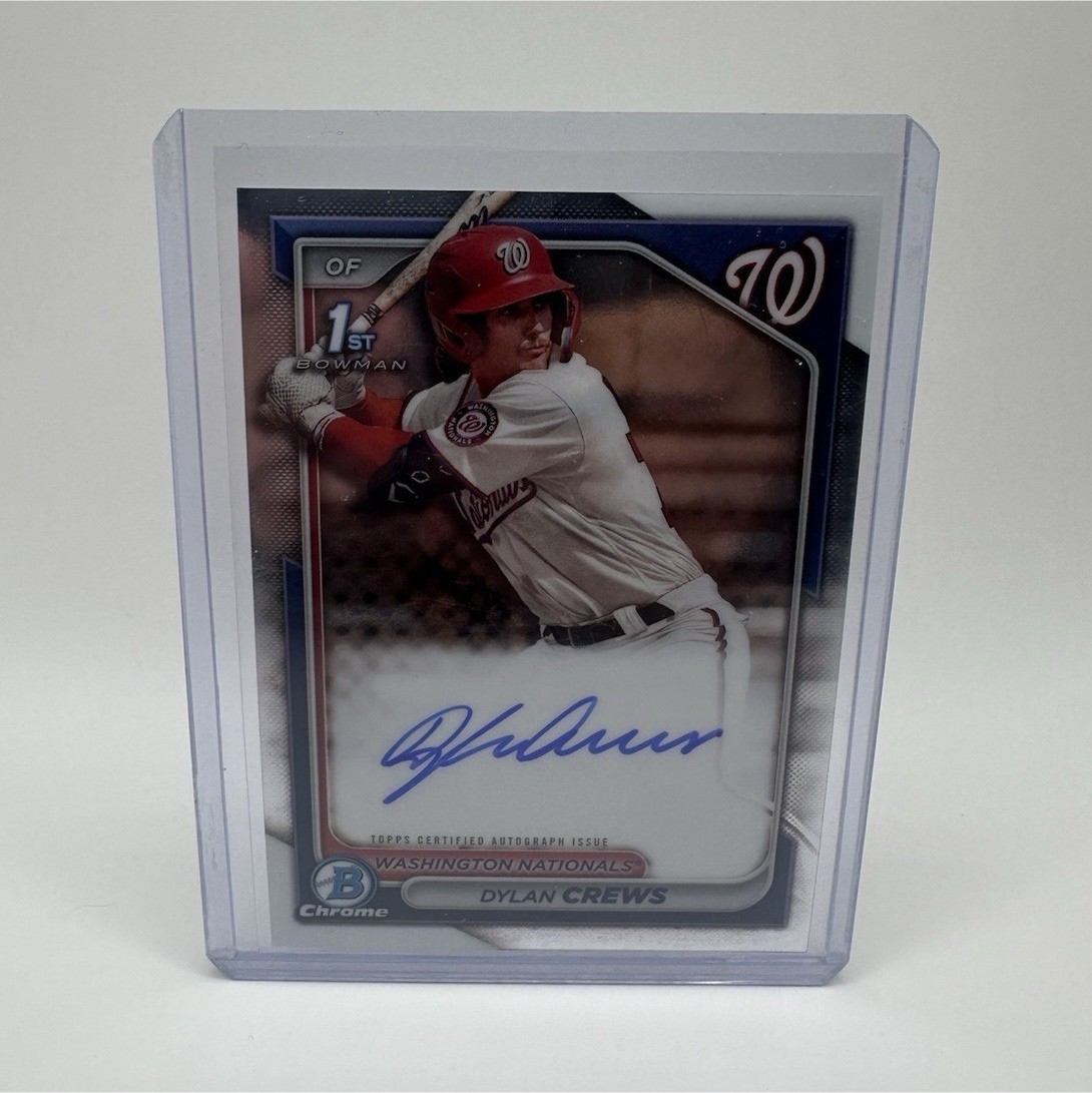 Topps 2024 Bowman Chrome Dylan Crews 1st Bowman Auto CPA-DC Nationals