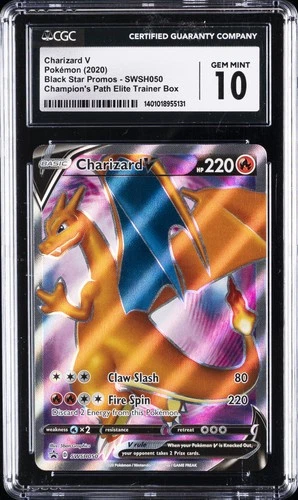 2020 POKEMON CHAMPIONS PATH ETB CHARIZARD V BLACK STAR PROMO CGC 10 GEM MINT