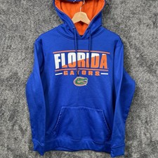 Florida Gators Sweatshirt Hoodie Mens Medium Blue Pullover Sweater Fleece