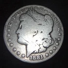 1881-CC Morgan Silver Dollar - Solid Good G details from the Carson City mint