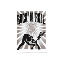 Rock N Roll Vinyl Sticker - Guitar Player Smash Die Cut Durable Ready to Ship