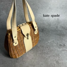 m1201 kate spade New York Basket Bag Women's Handbag Logo Rare Stylish Excellen