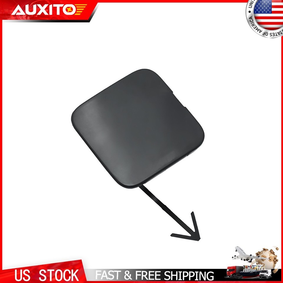 Front Bumper Tow Hook Eye Cover Cap Black For 2018 2019 2020 2021