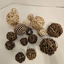 Vase Filler- Natural Rattan Wicker Decorative Balls