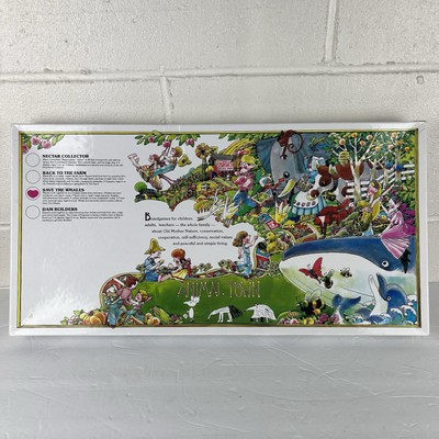 Vtg Animal Town Save the Whales Board Game Toy Waldorf Hearth Song Cooperative