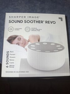 Sharper Image Sound Soother Revo White Noise Machine 6 Sounds Timer Portable 