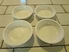 Lot of FOUR Homer Laughlin FIESTA WHITE Coupe Soup Bowls 7 X 2 inch