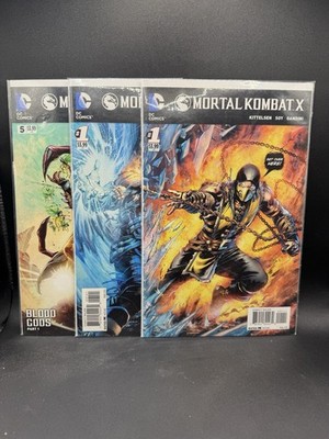 Mortal Kombat X #1 & 5. Sub Zero & Scorpion Connecting Cover  DC 2014. (H36)(1)