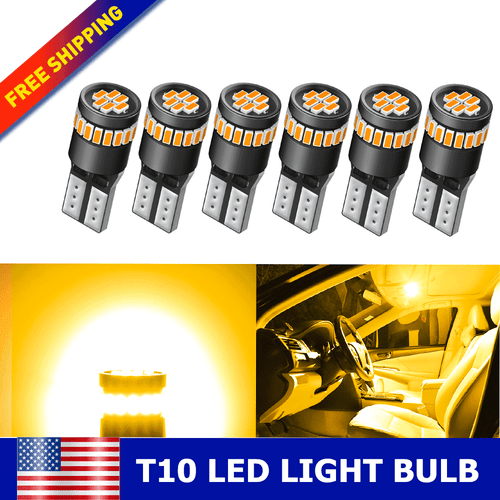 20X Super White T10 194 168 W5W 2825 LED License Plate Interior Light Bulb 6000K - Picture 27 of 28