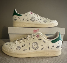 Adidas Originales Stan Smith J Andre Saraiva Blanco/Verde Niños Zapatilla EE. UU. 5 GY1786