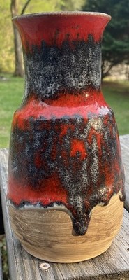 FAT LAVA Vase Bay 82 20 West Germany Mid century 60 s/70 s Textured Vintage