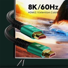 8K HDMI Cable 2.1 Ultra High Speed HDTV Lead 7680x4320P 3D ARC For SKY PS5 XBOX