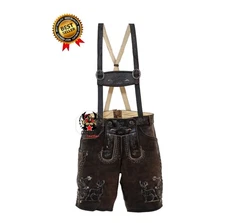 German Authentic Bavarian Lederhosen Short for Oktoberfest Traditional Outfit