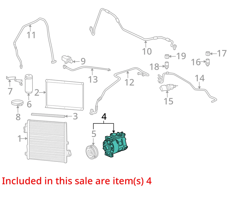 AC Compressor 997 Model 92-1/2" Wb Turbo Fits 99-13 PORSCHE 911 1875706 - Image 3 of 4