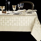 PIAZZA PITTI tablecloth 150x220 cm in Flanders with 8 beige INTRECCI napkins