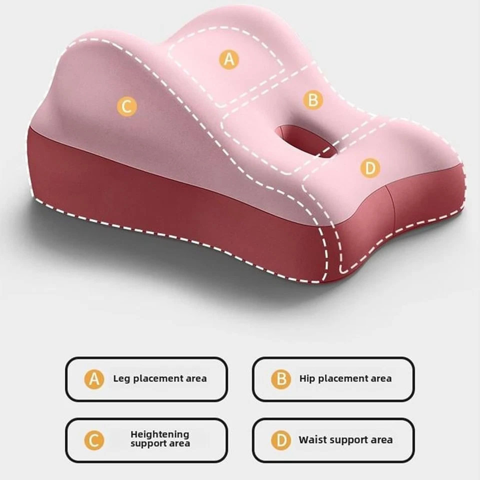 Almohada de cuña para cama para adultos y parejas - Almohada de apoyo de espuma viscoelástica para intimidad Foto 2 de 4