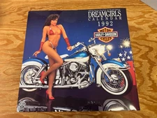 Vintage Harley Davidson Dreamgirls Pin Up DS 1992 15" x 14 1/2" Poster