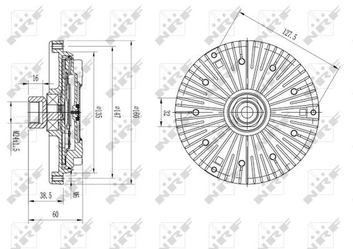 CLUTCH RADIATOR FAN 49645 FOR AUDI A8/D2 A6/C5/C4 ARU/AQJ/ANK/BBD/AQH/BCS 4.2L - Picture 6 of 12
