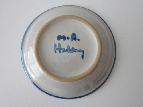 MA HADLEY Cerámica DOS VELAS PASTEL DE CUMPLEAÑOS 4" Baratija Plato MONTAÑA RUSA Gres - Imagen 2 de 2
