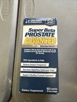 Super Beta Prostate Advanced Dietary Supplement -60 Caplets Exp 12/26-2027 NEW