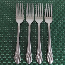 Hampton Silversmiths LILY FROSTED Salad Forks...
