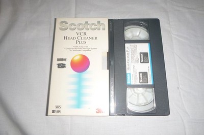 VHS Tape Scotch VCR Head Cleaner Plus