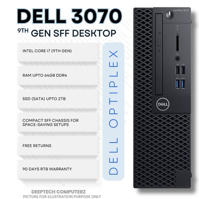 DELL OptiPlex 3070 SFF Core i7-9. Gen 64GB RAM DDR4 2TB SSD WLAN fähig Win11