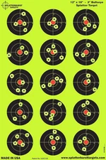 Splatterburst Targets - 12 x18 inch - 3 50 pack, Bright Yellow/Red 