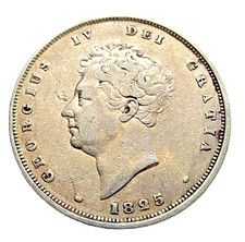1825 King George IV .925 Silver One Shilling 1/- coin