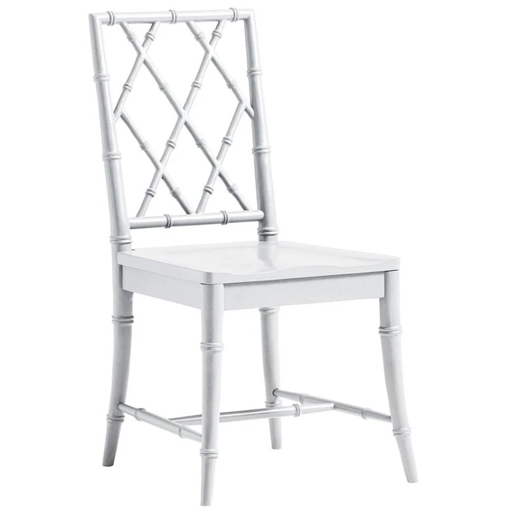 Universal Furniture X-Back Wood Dining Chair Set of Two in White Finish - Thumbnail 3