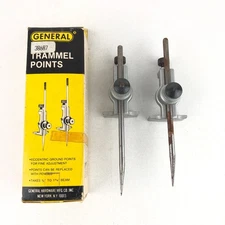 General No. 523 Adjustable Trammels – Made in USA – Vintage Marking & Measuring