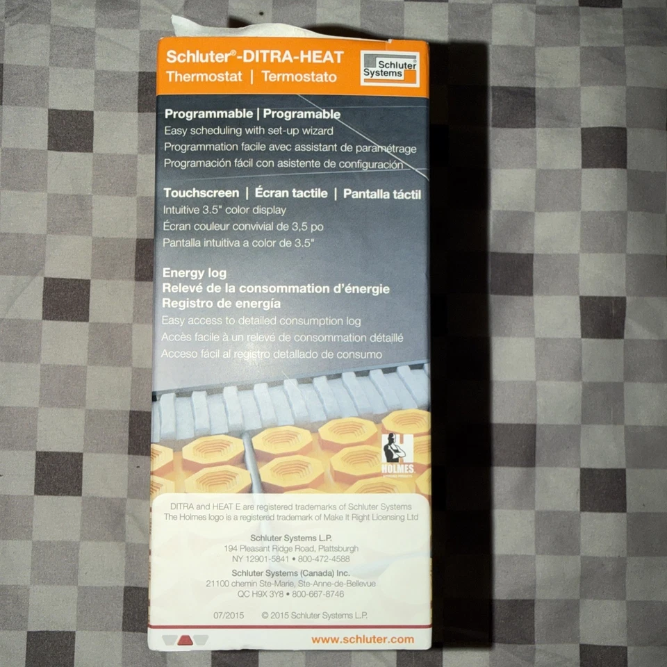 Schluter DITRA-HEAT-E-RT Pantalla Táctil Programable Suelo Calefacción Termostato DHERT Foto 3 de 4