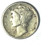 1927 10c Mercury Silver Dime Rare Ten Cents Philadelphia