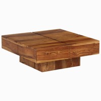 Vidaxl Couchtisch 80X80X30 Cm Massivholz Akazie Neu