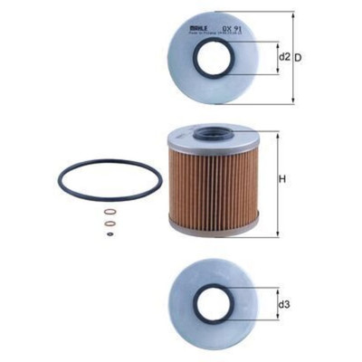 Ölfilter MAHLE OX 91D für BMW Bertone 3er Freeclimber 2