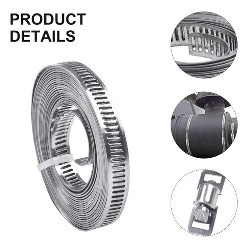 6 Fasteners 6 Fasteners Steel Clamp 9.8ft Hose Clamps Stainless New Practical - Picture 7 of 12