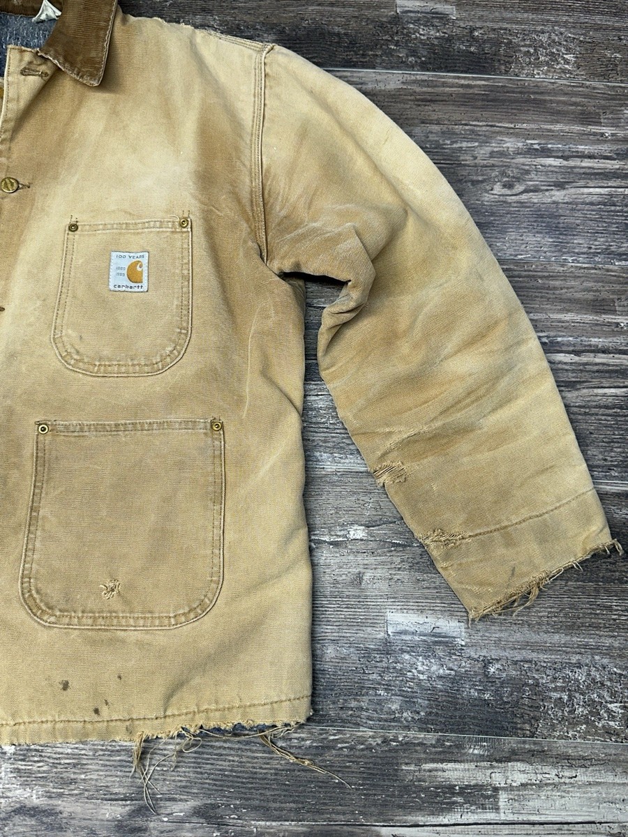 Carhartt 100 Years 1889-1989 Vintage Chore Jacket XL Canvas Beige