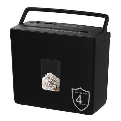 5-Sheet Cross Cut Paper Shredder | P-4 High Security, Anti-Jam, Compact Design