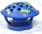 Roseville Fuchsia Blue Flower Frog 1938 USA